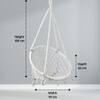 Swingzy Cotton Netted Rope Hanging Swing Chair for Adults and Kids White