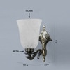 Devansh Metal Electric Wall Light in Antique gold Colour with White Shade Count of 1 Light