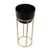 Pipe Planter With Stand Set Of 3 In Black Colour