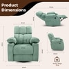 Helios Fabric One Seater Motorised Recliner with Rocking Revolving & Cup Holder in Green Colour