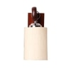 Devansh Solid Wood Electric Wall Light in Brown Colour with off-white Shade Count of 1 Light