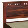 Zvya Solid Wood Single  Size Upholstered Bed Without Storage (Honey Finish)