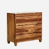Rehan Solid Wood 3 Chest Of Drawers in Rustic Finish