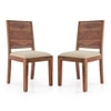 Oribi  Solid Wood Dining Chair in Teak Finish - Set of 2
