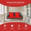 Carry Bird Wicker Patio Furniture Outdoor Balcony Swings In Brown And Red Colour