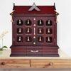 triveni engineered wood prayer unit in mahagony finish