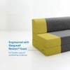 Sleepwell Sofa Cum Bed Single Seater Resitec Foam Grey 75x30x7 Inch