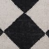 Jaipur Rugs Soft Geometric Grid Wool Dhurrie Rug White 5x7 ft