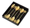 Golden Petal Elegant Dessert Spoon Set for Dining & Serving