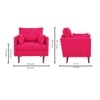Arihana Boucle Fabric Arm Chair in Red Colour