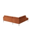 Modernelegance Wood Right Aligned 3-Seater With Upholstery Non Storage Sofa In Brown Colour