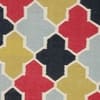 Imperial Knots Ivory Multicolor Trellis Hand Woven Dhurrie 4x6 Feet