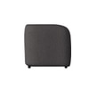 Zenol Boucle Fabric 3 Seater Sofa In  Dark Grey