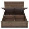 Toledo Solid Wood Queen Size Hydraulic Storage Bed In Danish Walnut Finish