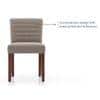 Ludo Upholstered Dining Chair In Shitake Beige Fabric