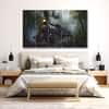 The Castle Decor Train Art Wall Painting Wooden Framed Digital Painting 27x48 Inch