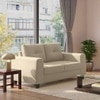Edward 2 Seater Fabric Sofa in Pearl White Colour