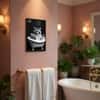 The Castle Decor Funny Raccoon Bathtub Newspaper Wall Art 8x12 Inch