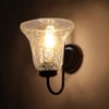 Devansh Metal Electric Wall Light in black Colour with Transparent Shade Count of 1 Light