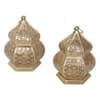 Hanging Hut Lantern Tealight Holder Set Of 2 In Gold Colour