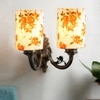 Devansh Metal Electric Wall Light in Antique Gold Colour with Multi Shade Count of 2 Lights