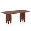 Brava Solid Wood 6 Seater Dining Table in Honey Finish