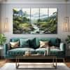 The Castle Decor Mountain Sea Landscape Wall Art Set of 5 27x48 Inch