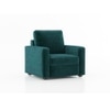 Apollo Compact High Back 1 Seater Fabric Sofa in Malibu Colour