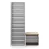 Baltoro 20 Pair Shoe Rack with Seating in White Finish