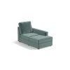 Apollo Sofa (Colour : Dusty Turquoise Velvet, Cushion : Hard, Back Type : High Back, Seating Capacity : Right Aligned 2 Seater + Right Aligned Chaise + Ottoman)
