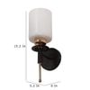 Eliante Wall Lights Mild Steel, Glass & Glass Material Brown,Gold & White Finish