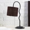 Brown Jute Zig Zag Curvy table lamp with Iron Base (SP39)