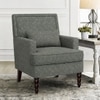Lark Printed Human Canvas Fabric Lounge Chair in Green Colour