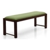 Oribi Dining Bench -Finish - Mahogany, Fabric- Avocado Green