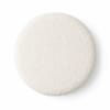 Doe Buck Premium Boucle Round Ottoman in Matte White Colour with Polished Black Legs