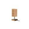 Eoin Square Bamboo Table lamp with Natural Wood Base