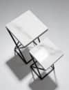 PrismFold Side Table Set in Gold Colour