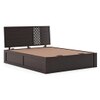 Alaca Solid Wood King Size Hydraulic Storage Bed In Mahogany Finish