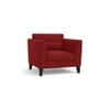 Lewis 1 Seater Fabric Sofa in Salsa Red Colour