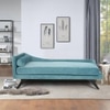 Euclid Velvet Chaise Lounger in T Blue Colour