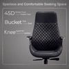 Kepler Brooks Atlas Premium Leatherette Office Desk Chair in Black Colour