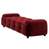 Melon Velvet 5 feet Ottoman Bench in Maroon Color