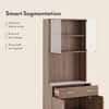 Hubert 4 Door Tall Display Cabinet in Classic Walnut Finish