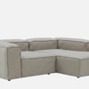 Elegantedge Wood Left Aligned 2-Seater With Upholstery Non Storage Sofa In Grey Colour