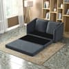 Kobi 2 Seater Fold Out Sofa Cum Bed in Charcoal Haze Colour with topper