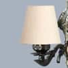 Devansh Metal Electric Wall Light in Antique Gold Colour with off-white Shade Count of 1 Light