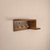 Preston Wooden Wall Shelf Organiser With Key Holders