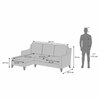 Abbey Sectional Sofa (Colour : Pearl, Cushion : Hard, Seater : Left Aligned 2 Seater + Left Aligned Chaise)
