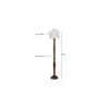 Brandy Brown Cotton Shade Floor Lamp