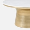 Rossoi Gold Leaf Coffee Table With White Stone Top